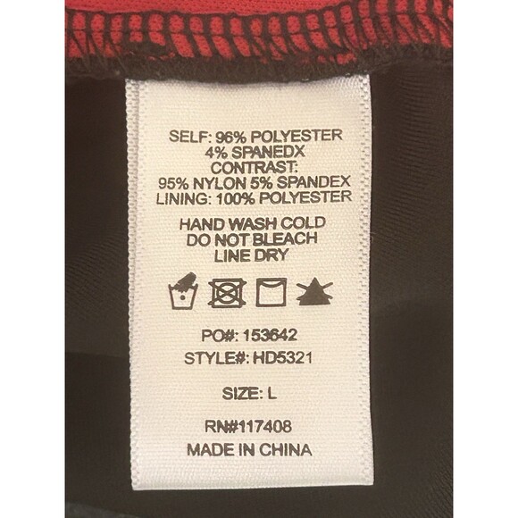 Chocolate Black Embroidered On Red Mesh Neckline & Arms Vampire Gothic - Picture 6 of 11